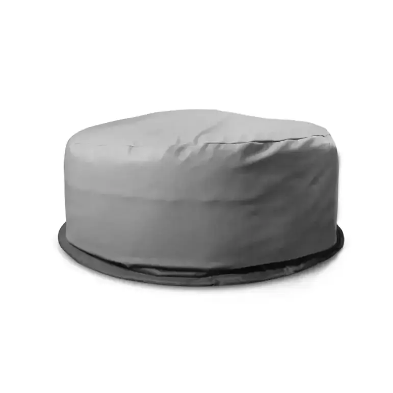 Gray dust filter cover with black trim for Canadian Spa hot tub