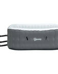 Colemans Inflatable Hot Tub Spa W/ Pump - 4-6 Person, Grey, Square Air Bed Included