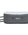 Portable Coleman Inflatable Hot Tub Spa, Fits 4-6 People, Grey, Square With Pump Included