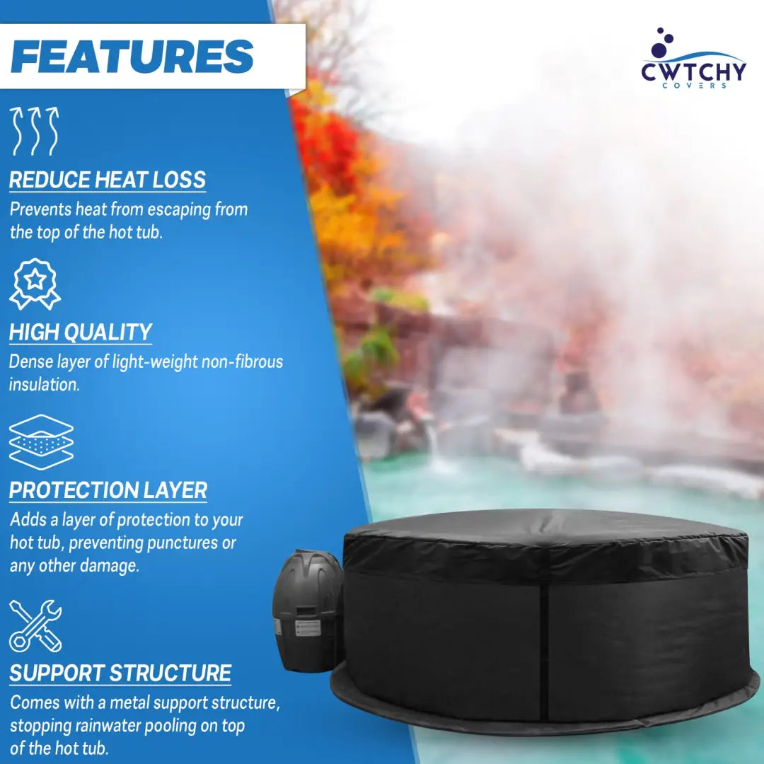 Cwtchy Covers - Custom Inflatable Hot Tub Insulation Lid | Energy Saving Thermal Cover
