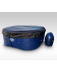 Inflatable Hot Tub With Blue Base And Black Cover From Custom Inflatable Hot Tub Insulation Lid