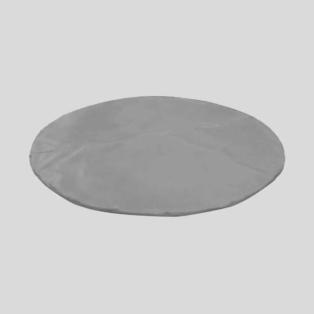 Circular Gray Hot Tub Mat With a Slightly Wrinkled Surface For Cleverspa Hot Tubs