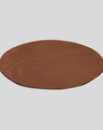 Circular Brown Leather Hot Tub Mat For Your Mspa Hot Tubs - Stylish And Insulated