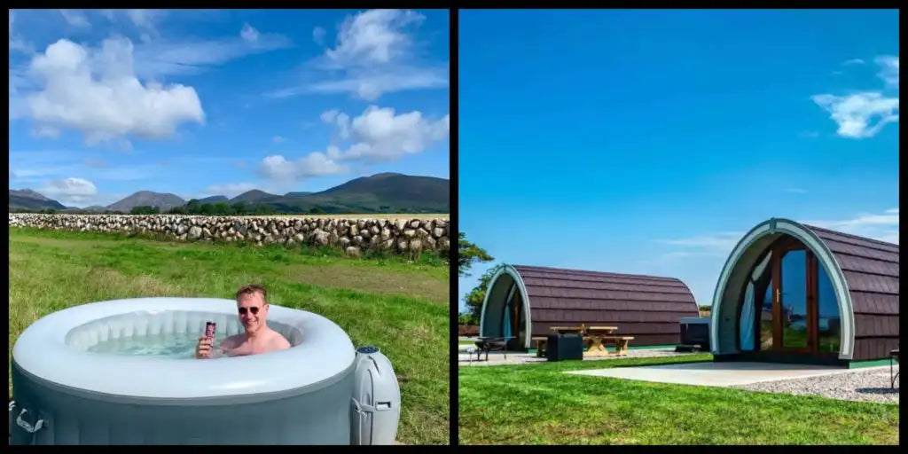 Airbnb Hosts Enjoying a Hot Tub With Cwtchy Covers, Reducing Energy Costs.