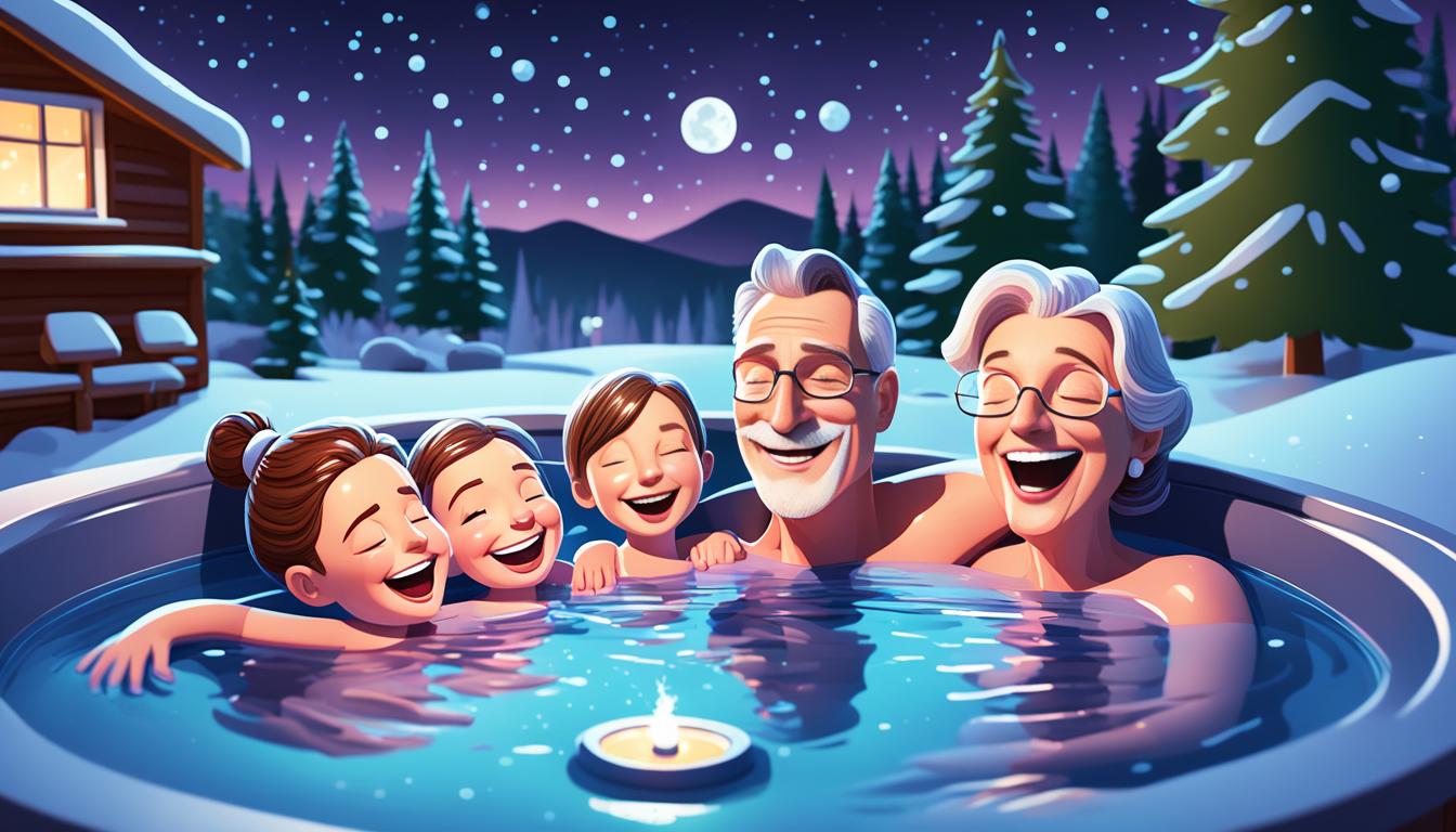 hot tub stargazing family