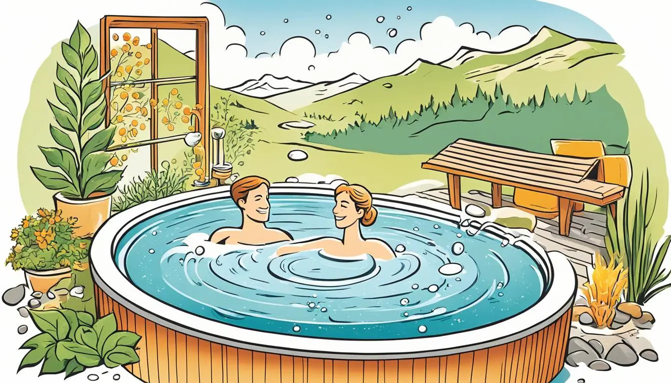 A Woman Relaxing In a Hot Tub, Enjoying The Detox Benefits Of Warm Water Therapy.