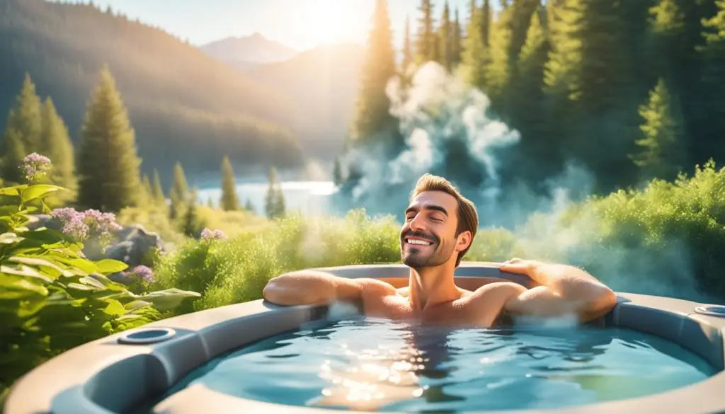 Regular hot tub use for stress relief