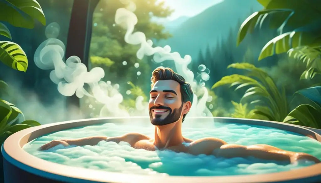 Relaxing hot tub experience with skin benefits