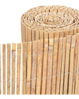 Close-up Of Bamboo Slatted Fence - Stylish Hot Tub Privacy Solution On White Background