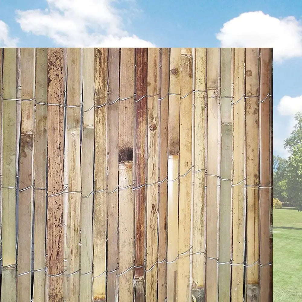 Bamboo Slatted Fence With Barbed Wire, Ideal Hot Tub Privacy Solution For Stylish Barriers