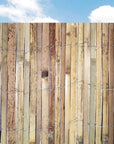 Bamboo Slatted Fence With Barbed Wire, Ideal Hot Tub Privacy Solution For Stylish Barriers