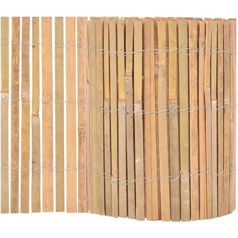 Bamboo Slatted Fence With Barbed Wire, Ideal Hot Tub Privacy Solution And Stylish Barrier