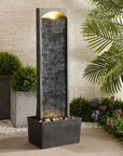 Elegant Hot Tub Fountain With Led Lights Creating a Serene Ambiance In Your Backyard