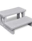 Grey Plastic Step Stool With Non-skid Surface, Perfect As White Spa Steps