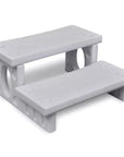 Grey Plastic Step Stool With Non-skid Surface Featured In White Spa Steps Product