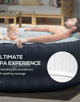 Discover Relaxation With The Ultimate Inflatable Hot Tub Bubble Spa For 4 People In Dark Blue