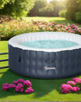 The Best Inflatable Hot Tub Bubble Spa For 4 Persons, Dark Blue Round Design