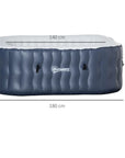 Thermax Inflatable™ Airbed Highlighted Within An Inflatable Hot Tub Spa, Dark Blue, 4-6 People