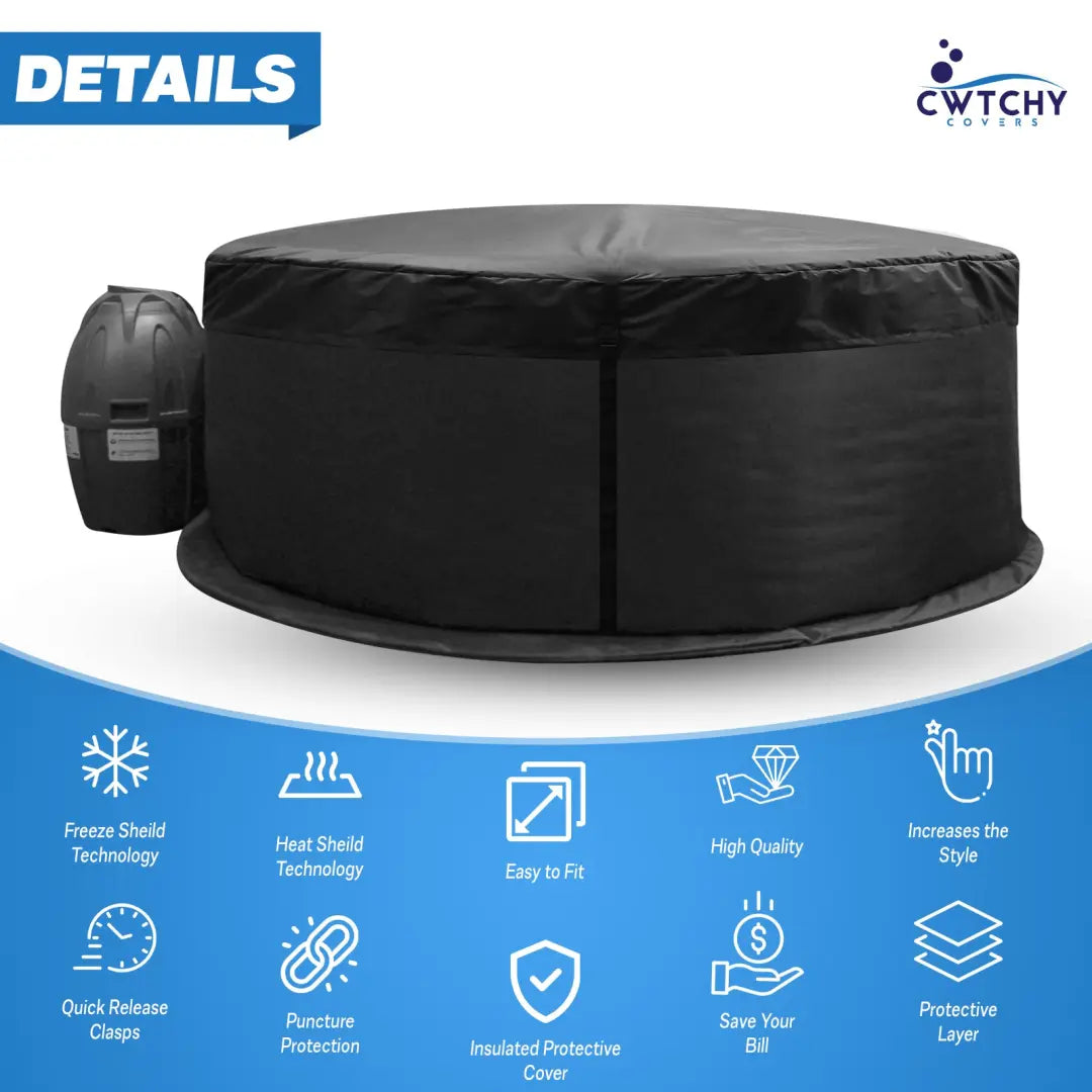 Cwtchy Covers - Custom Inflatable Hot Tub Insulation Lid | Energy Saving Thermal Cover