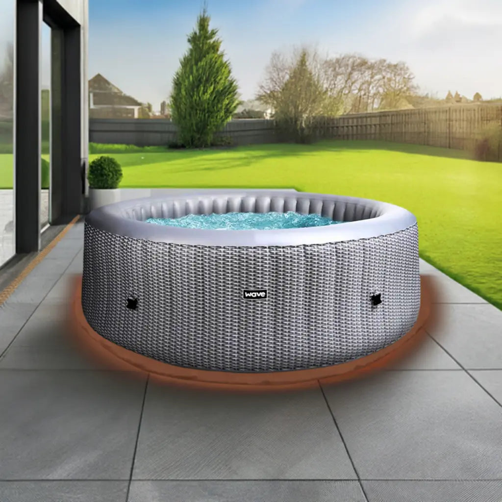 Insulated Hot Tub Mat For Wave Spa Hot Tubs In a Backyard Setting