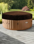 Intex Purespa Hot Tub With Insulated Lid On a Patio For The Perfect Bubble Relaxation