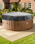 Intex Purespa Hot Tub In a Garden With The Insulated Lid For Optimal Heat Retention