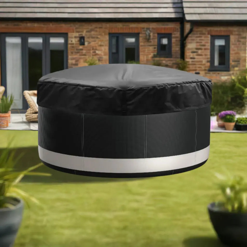 Insulated Lid For Mspa Hot Tubs: Black Thermal Cover With Silver Base For Hot Tub