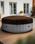 Dog Bed On Wooden Deck Near Wave Spa Atlantic Hot Tub, Perfect Relaxation Spot