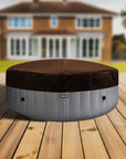 Dog Bed On a Wooden Deck By Wave Spa Atlantic Hot Tub For Ultimate Relaxation