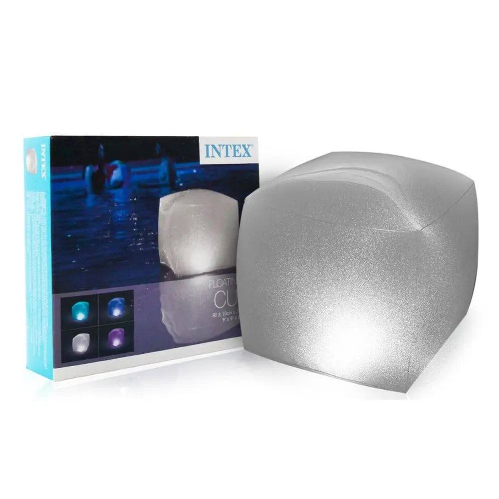 Intex 28694 Floating Led Cube With Multi-color Illumination For Enhanced Hot Tub Experience