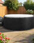 Large Black Thermal Wrap Patio Cover Protecting Hot Tub In Mspa Insulated Hot Tub Jacket