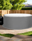 Insulated Hot Tub Jacket For Mspa: Large White Cover On Patio Offers Thermal Wrap Protection