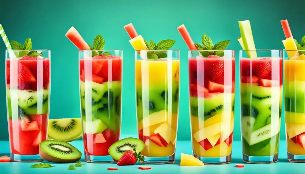 layered fruit mocktail