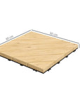 Wooden Deck With Measurements Showing Outsunny 9 Pcs Interlocking Flooring Tiles For Hot Tub