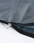 Close-up Of a Zippered Pocket On a Grey Waterproof Cover For Garden Offset Umbrella Parasol