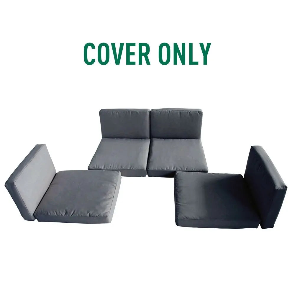 Grey Replacement Cushion Covers For Your Outdoor Rattan Furniture - No Cushions Included