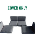Outsunny - Replacement Cushion Cover Set For Your Outdoor Rattan Furniture Durable Polyester Covers Longevity