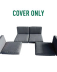 Grey Replacement Cushion Covers For Your Outdoor Rattan Furniture - No Cushions Included