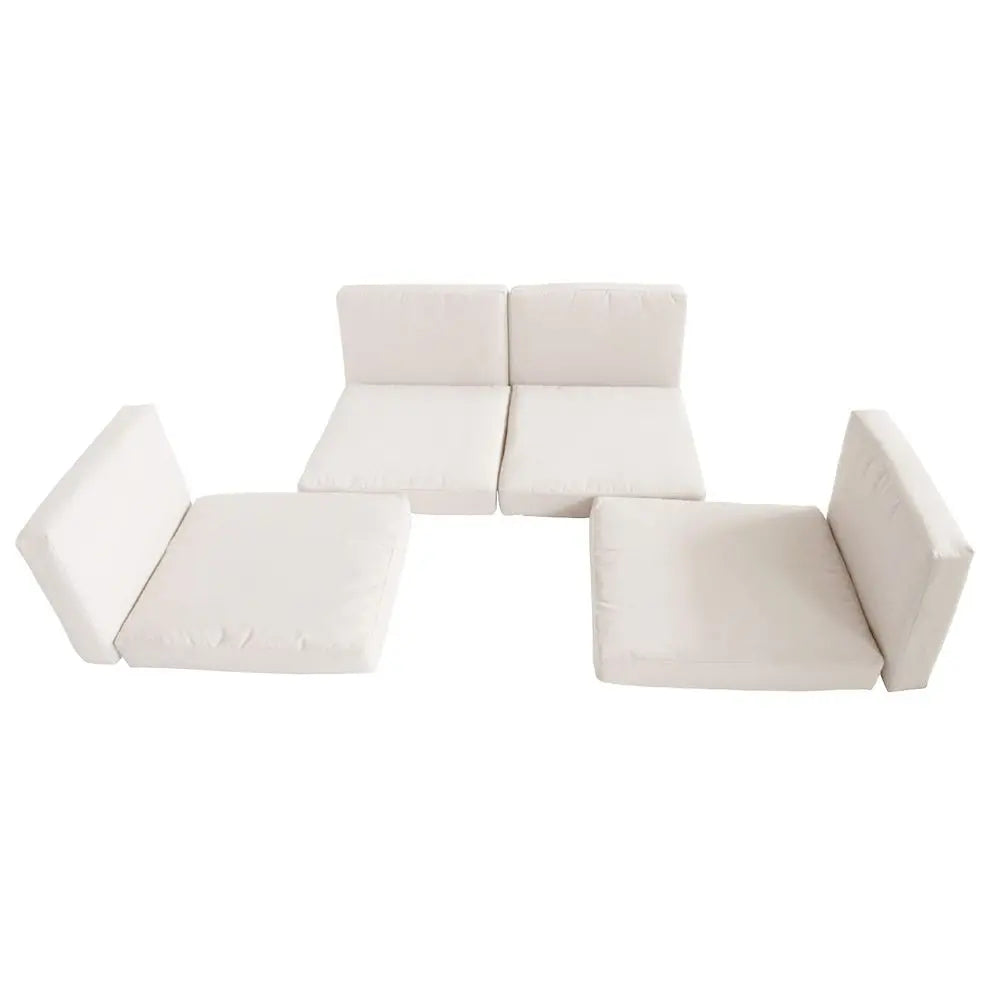 Close Up Of a White Couch And Cushion For Your Outdoor Rattan Furniture Replacement Cover