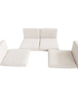 Close Up Of a White Couch And Cushion For Your Outdoor Rattan Furniture Replacement Cover