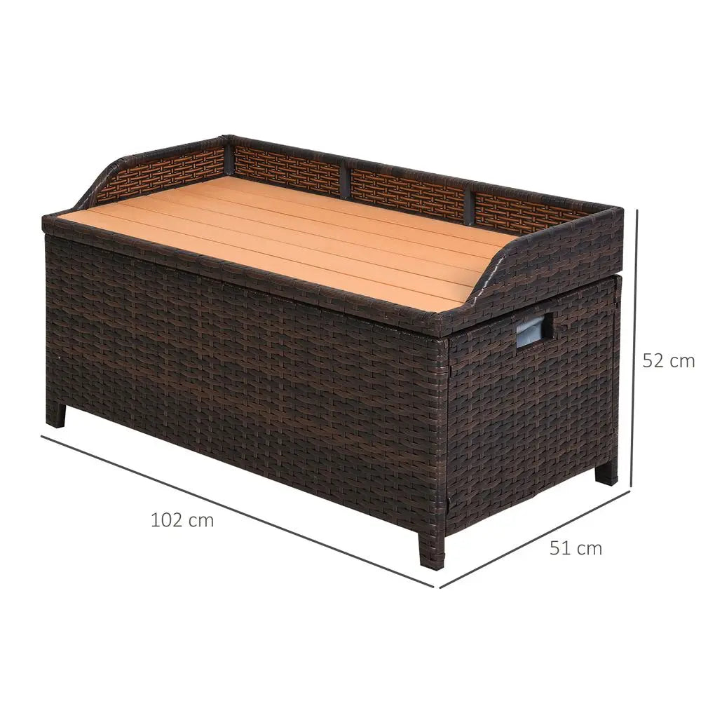 Rattan Hot Tub Storage Bench: Outdoor Wicker Storage Solution With Ample Space For Essentials