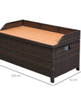 Rattan Hot Tub Storage Bench: Outdoor Wicker Storage Solution With Ample Space For Essentials