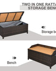 Rattan Hot Tub Storage Bench In Two Styles, Offering Ample Storage For Outdoor Essentials