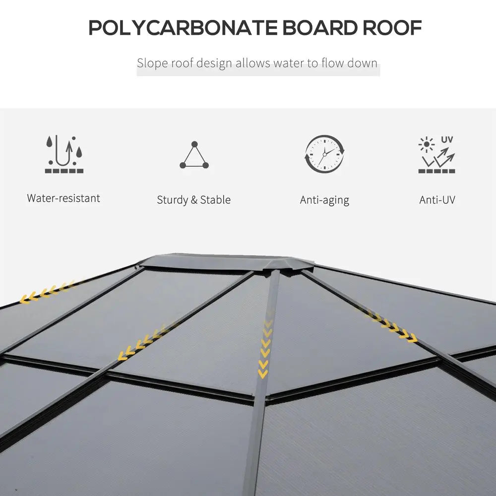 Sturdy Hardtop Hot Tub Enclosure With Polycarbonate Roofing Sheet And Polyester Curtains