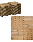 Durable Interlocking Decking Tiles With Strong Wooden Crates And Secure Lidded Design