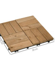 Durable Interlocking Wooden Decking Tiles From Interlocking Wooden Decking Tiles - 27-piece Set