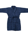 Unisex Luxury Soft Plush Fleece Bathrobe - Navy Blue, Ultimate Comfort & Style