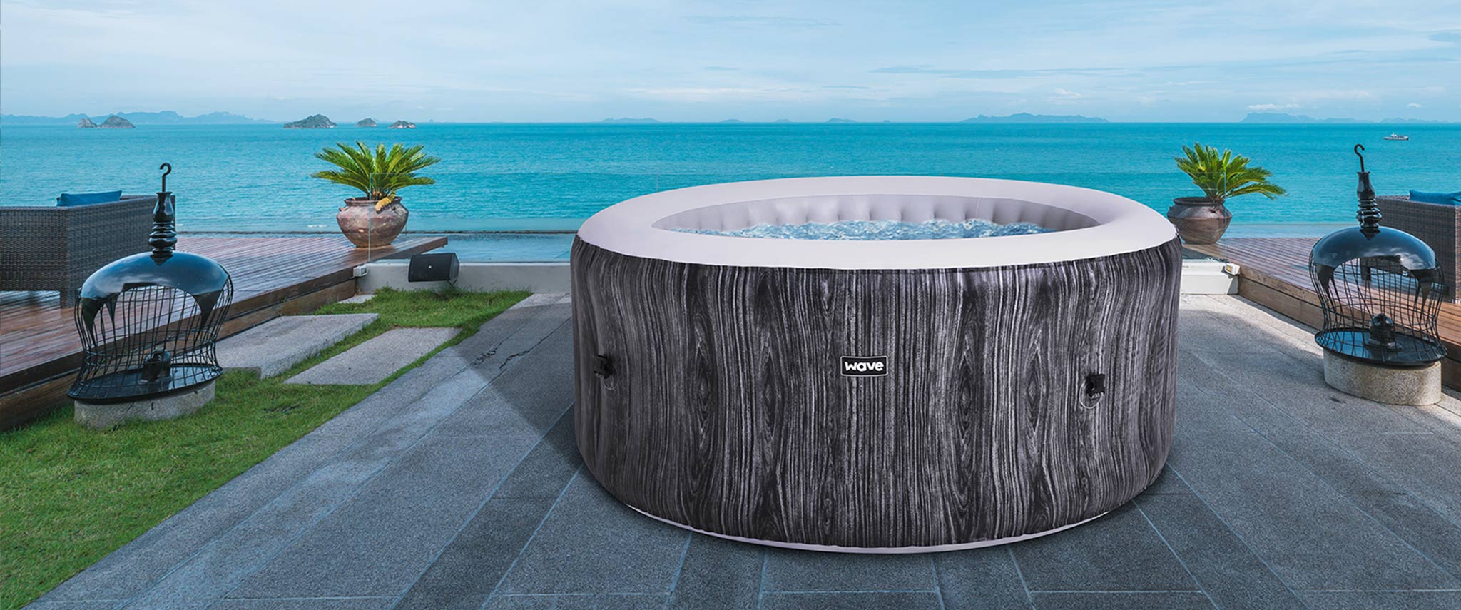 Wave Spa Atlantic Hot Tub 2022 Round 46 Person Cwtchy Covers