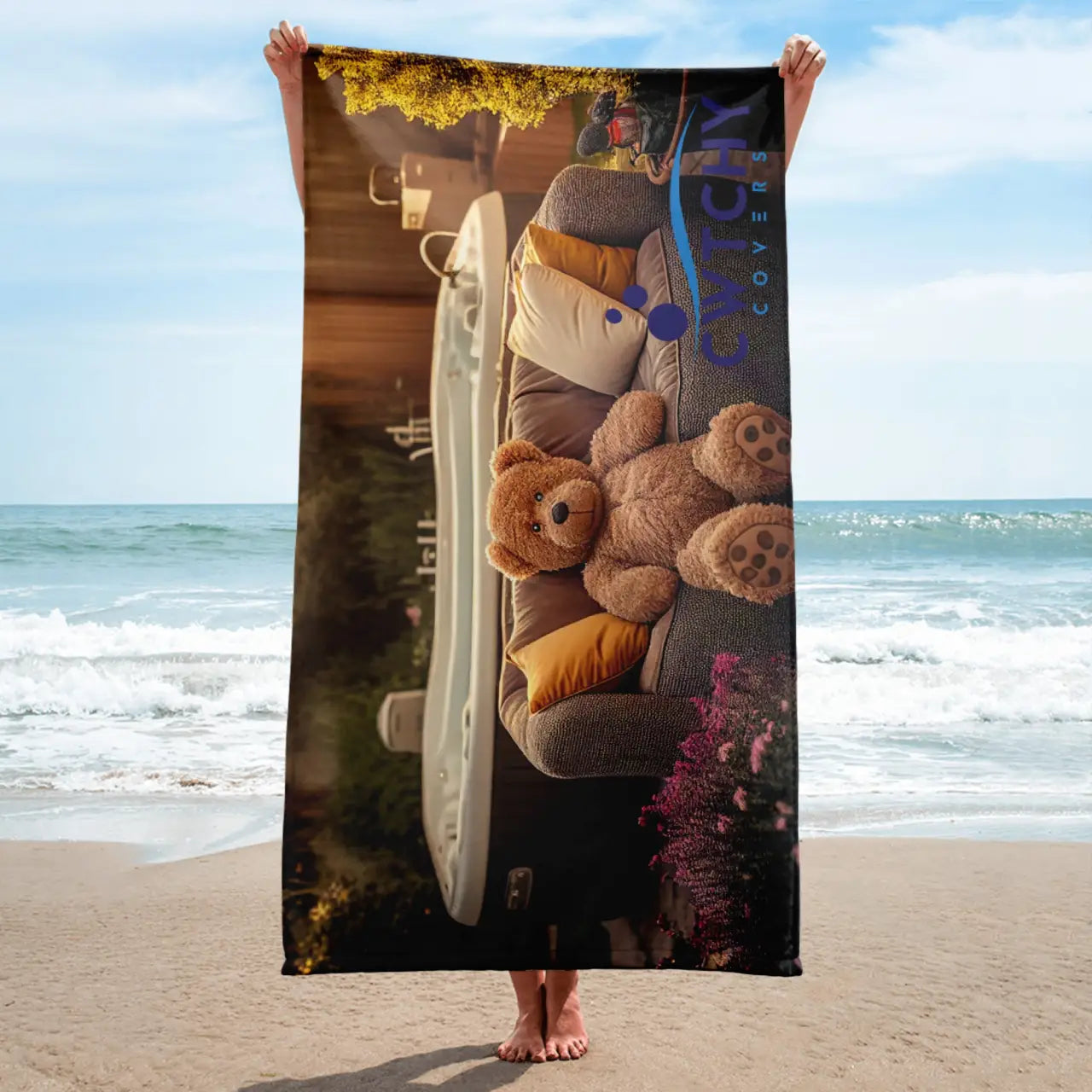 Cwtchy Covers - Cap’n Cwtch Beach & Hot Tub Towel | Premium - quality Thermal Cover